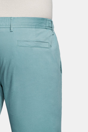 blue green stretch cotton men's trousers | MR MARVIS