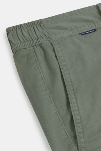 green stretch cotton men's trousers | MR MARVIS