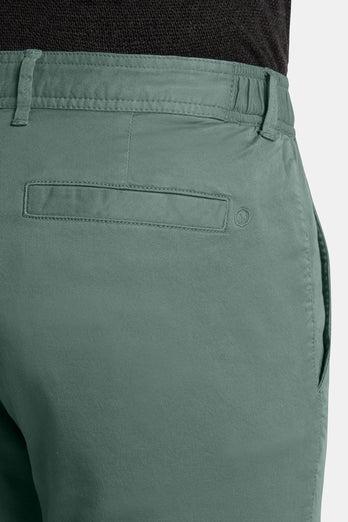 mid green stretch cotton men's trousers | MR MARVIS