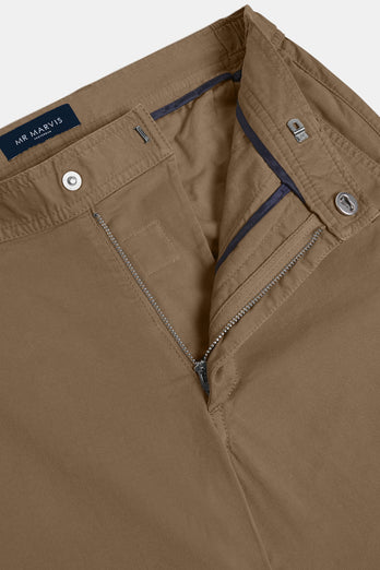 brown stretch cotton men's trousers | MR MARVIS