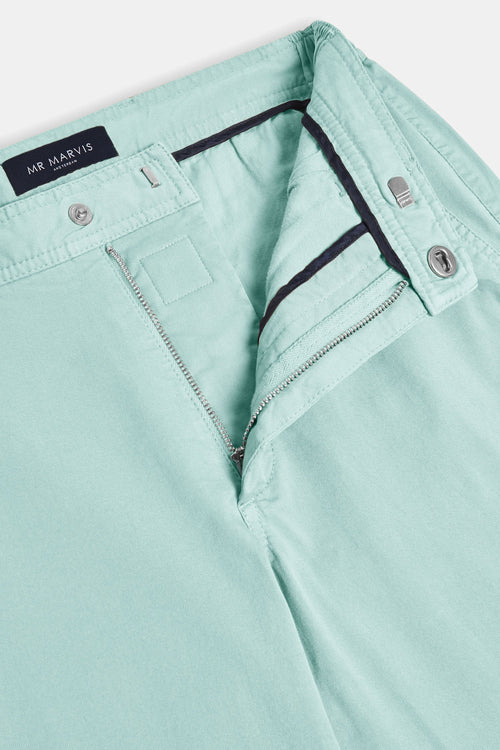 mint green stretch cotton men's trousers | MR MARVIS