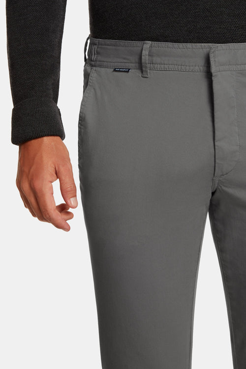 mid grey stretch cotton men's trousers | MR MARVIS