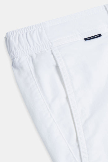 all white stretch cotton men's trousers | MR MARVIS