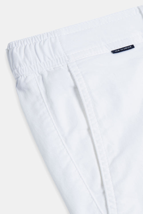 all white stretch cotton men's trousers | MR MARVIS