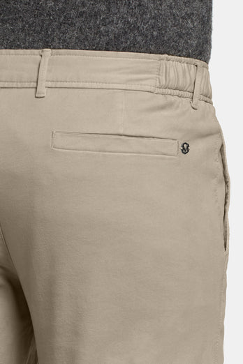 mid brown heavy stretch cotton men's trousers | MR MARVIS