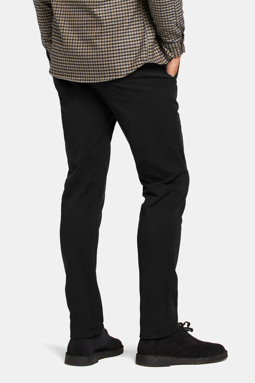 black heavy stretch cotton men's trousers | MR MARVIS