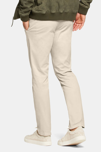 beige heavy stretch cotton men's trousers | MR MARVIS