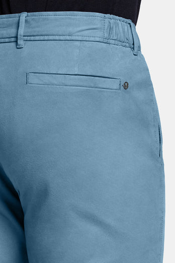 blue heavy stretch cotton men's trousers | MR MARVIS