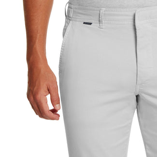 light grey stretch cotton men's trousers | MR MARVIS